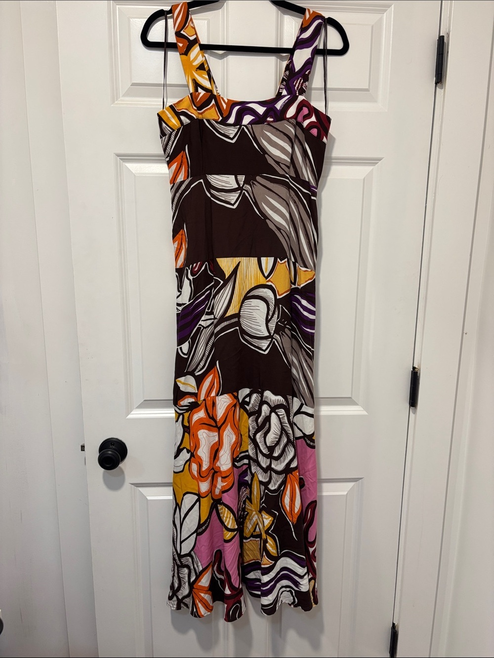 1.STATE Floral Print Dress in Orange, Brown & White
